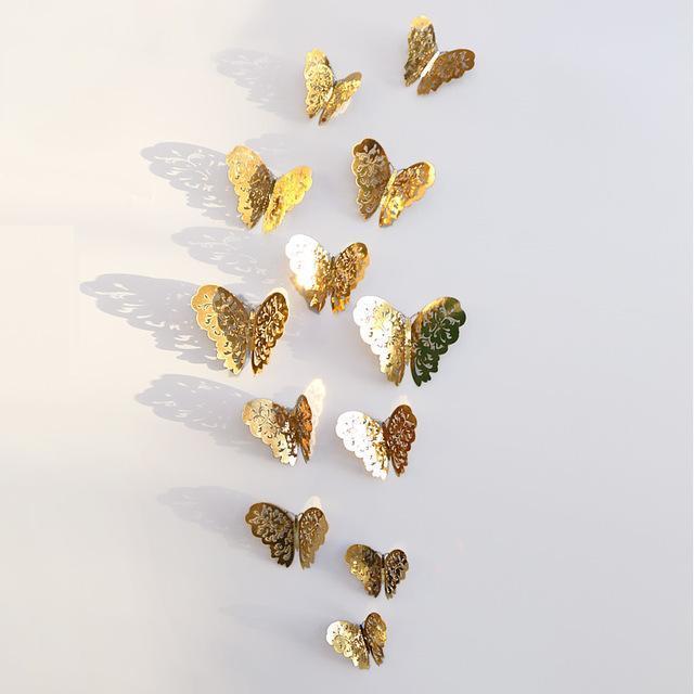 Frendorf | ButterflyGlow 3D Schmetterlings-Dekoration | Wanddeko | Frühling & Sommer | Klassisch & Modern