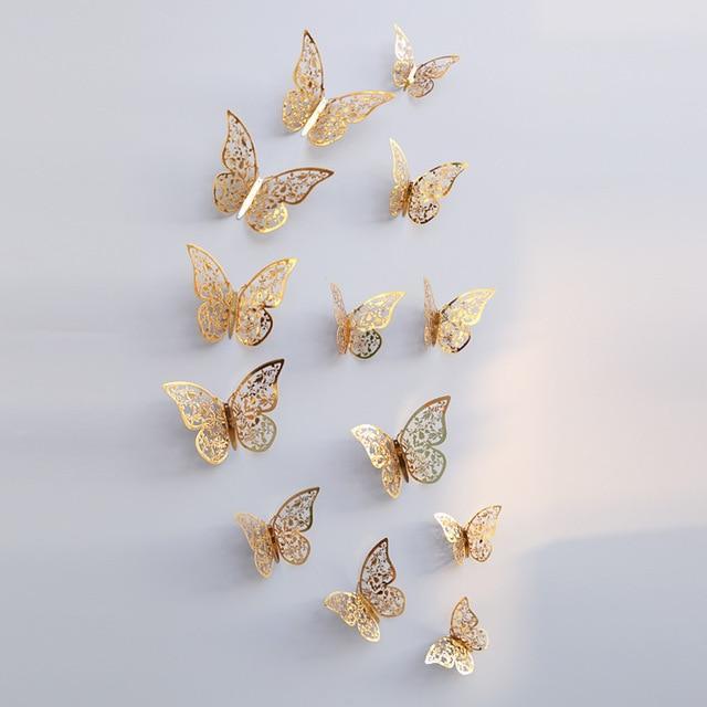 Frendorf | ButterflyGlow 3D Schmetterlings-Dekoration | Wanddeko | Frühling & Sommer | Klassisch & Modern