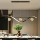 Moderne Schwarz Gold Glas Ball Led Beleuchtung Anhänger Kronleuchter Dekoration für Innen