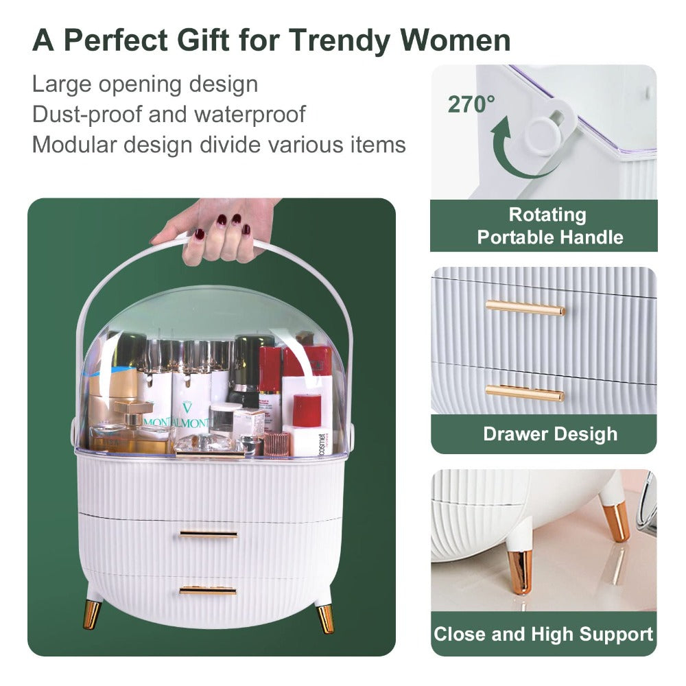 Frendorf | Badezimmerkörbe & Aufbewahrung Make-up-Organizer Aufbewahrung Schönheit Kosmetik Display Cases Theke Badezimmergeschenke für Frauen