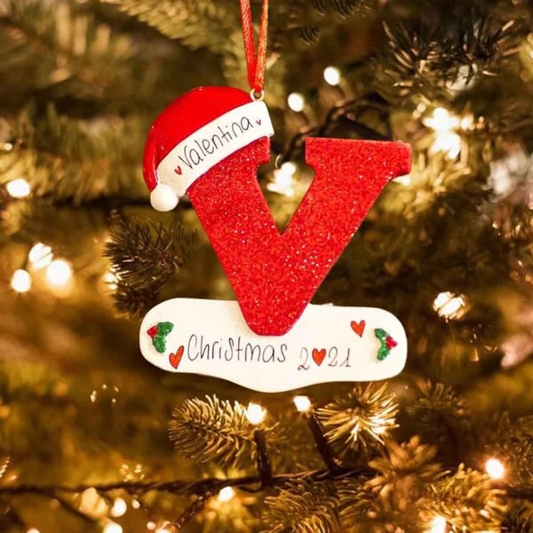 Frendorf | Personalisierte Weihnachts 24 Buchstaben Ornamente