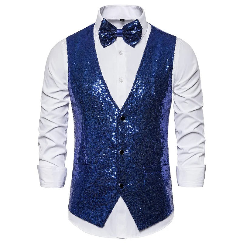 Frendorf | Gilet | Party-Glitzerweste für Männer