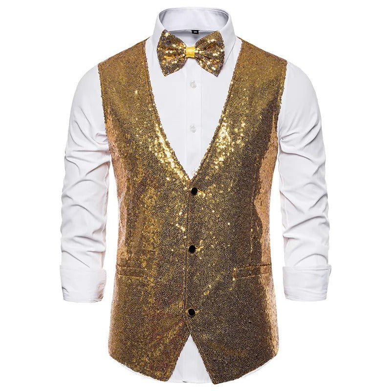 Frendorf | Gilet | Party-Glitzerweste für Männer