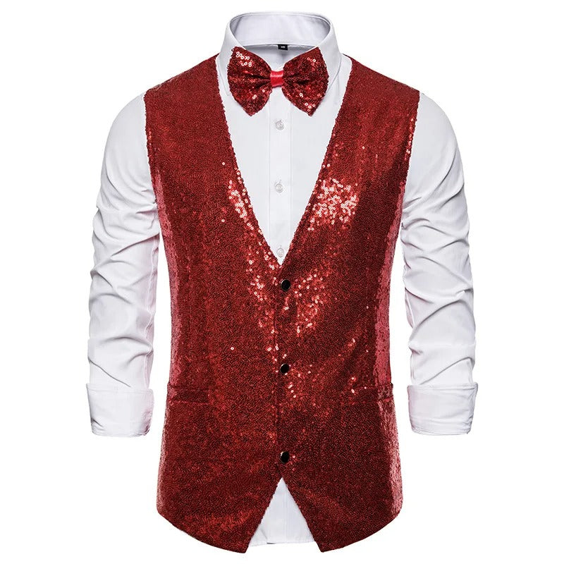 Frendorf | Gilet | Party-Glitzerweste für Männer