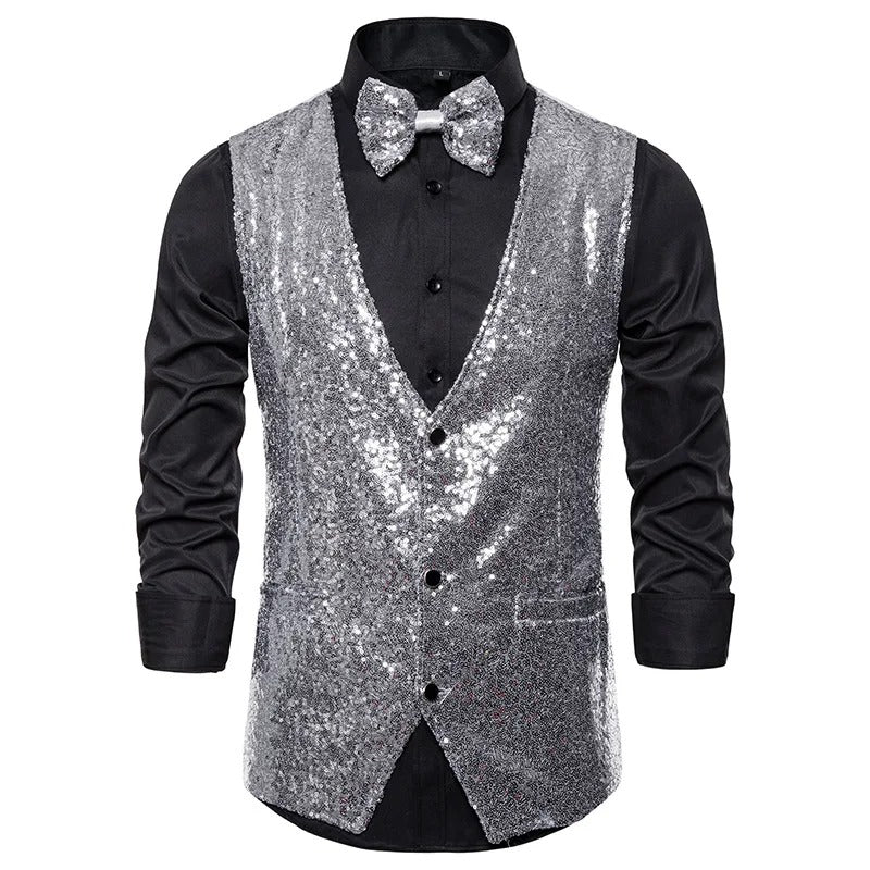 Frendorf | Gilet | Party-Glitzerweste für Männer