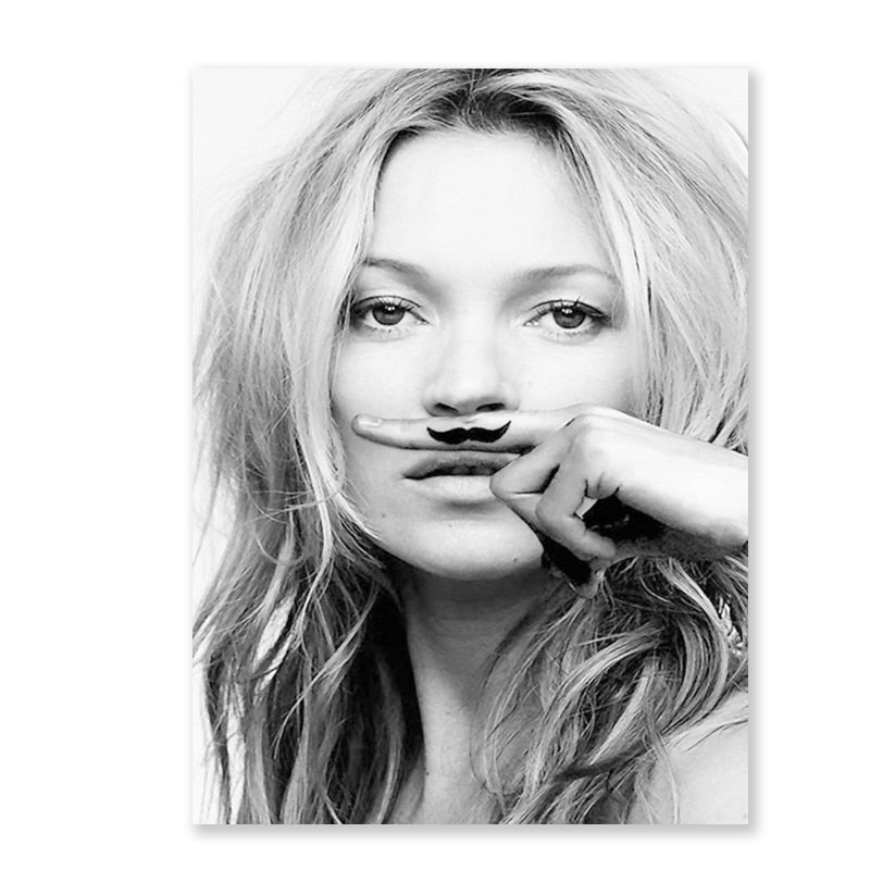 Abstrakte Moderne Mode Make-up - Leinwand Wandkunst Druck