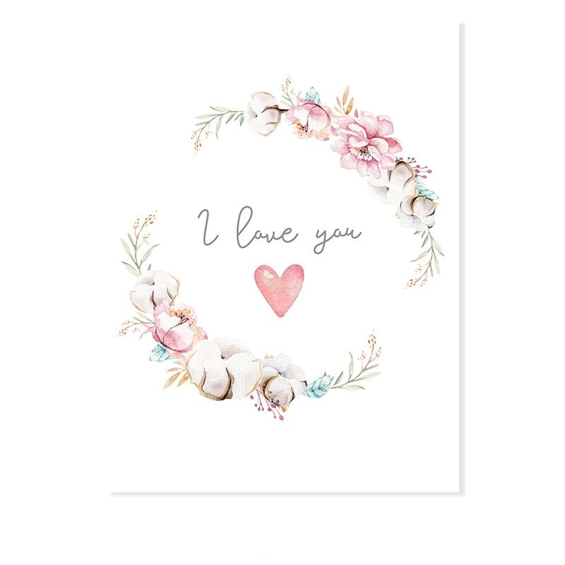 Loving Koala Mutter & Baby Girlande - Leinwand Wandkunst Druck