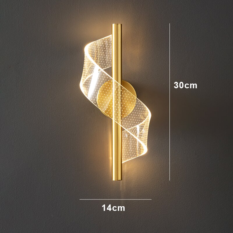 Luxus Glas Wandlampe mit Kerzenhalter