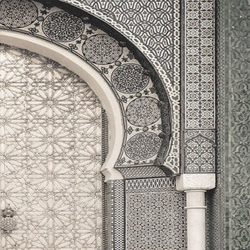 Moderne marokkanische Marrakesch Tür - Leinwand Wandkunst Druck
