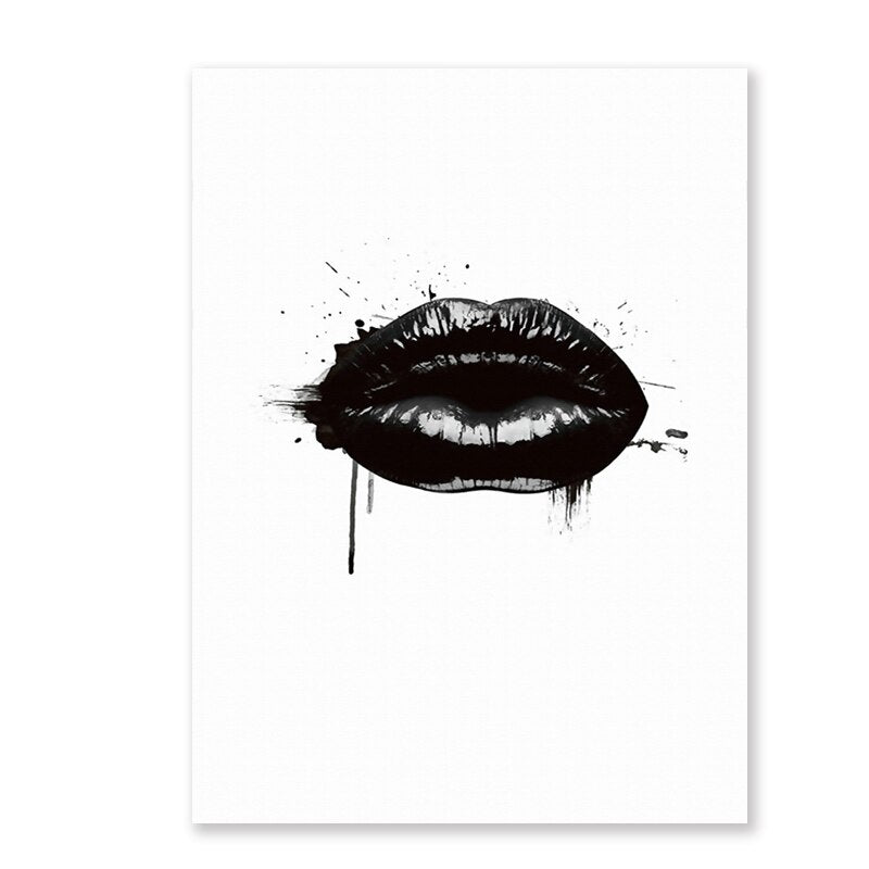Abstrakte Moderne Mode Make-up - Leinwand Wandkunst Druck