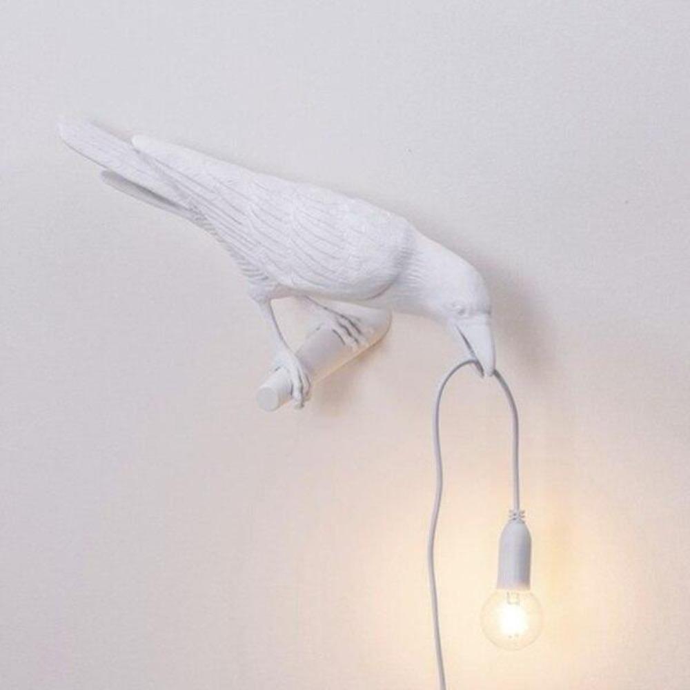 RoyaleGlow Nordic Crow Bird Lamp - Einzigartige Wandlampe