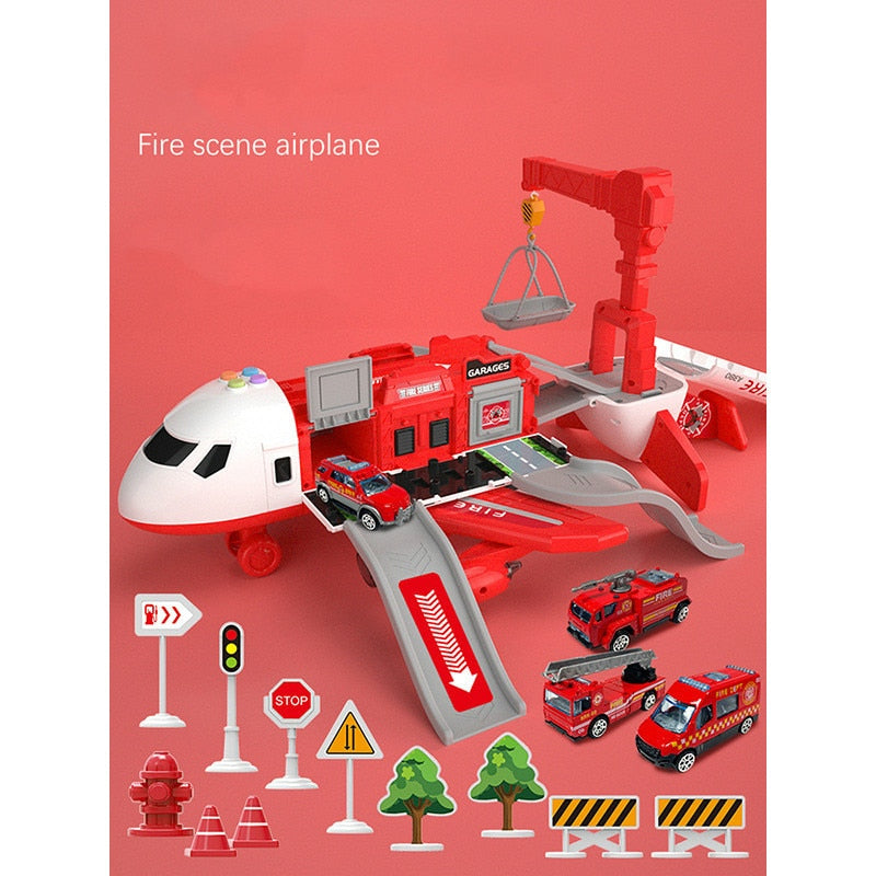 Frendorf | Große Flugzeug-Fahrzeug-Spielsets | Polizei-, Bau- oder Feuerwehrspielzeug