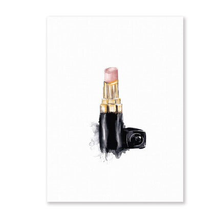 Abstrakte Moderne Mode Make-up - Leinwand Wandkunst Druck