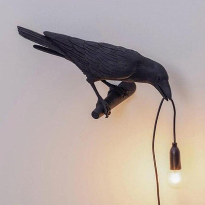 RoyaleGlow Nordic Crow Bird Lamp - Einzigartige Wandlampe