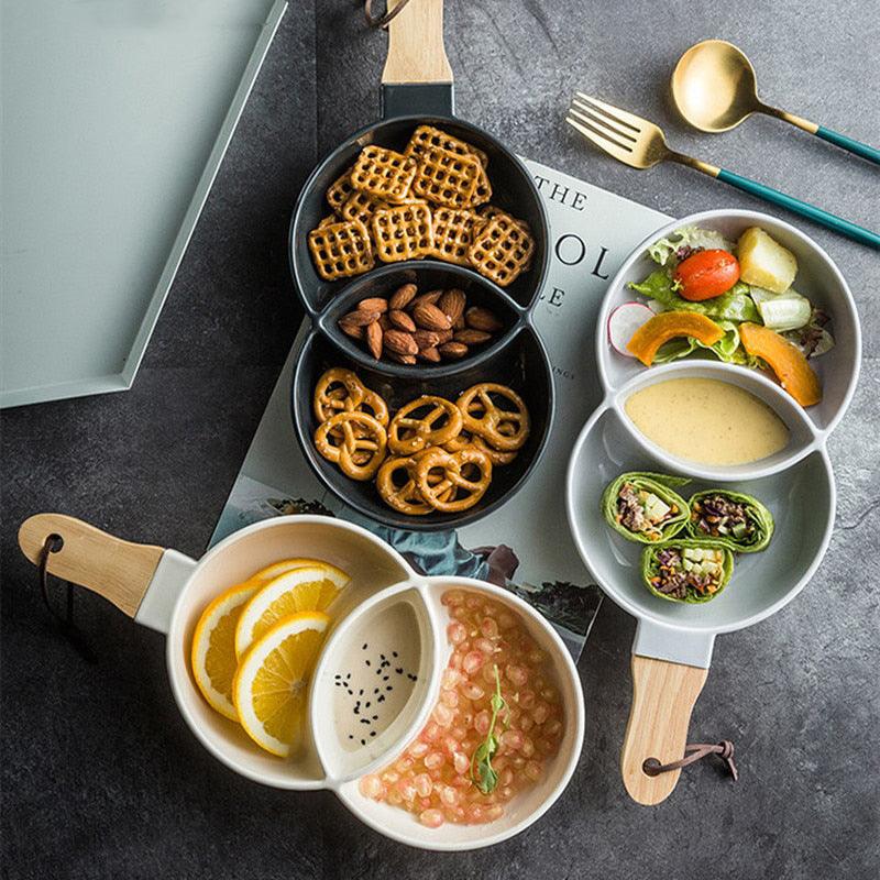 Frendorf | CeramiVenn Keramik-Snackplatte | Modernes Design | Perfekt für Snacks, Desserts & Fingerfood | In Stilvollen Farben erhältlich