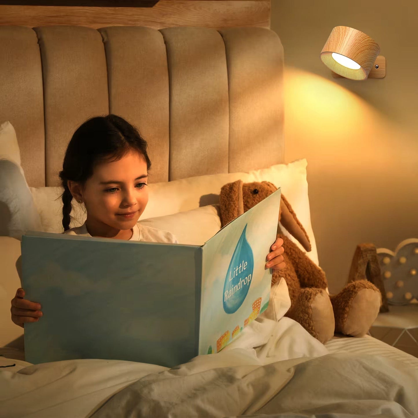 Frendorf | Batteriebetriebene Wandlampe | Wiederaufladbar, 360° verstellbar & kabellos für moderne Innenräume