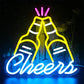 Lebendige Cocktails & Bier LED Neon Wandschild