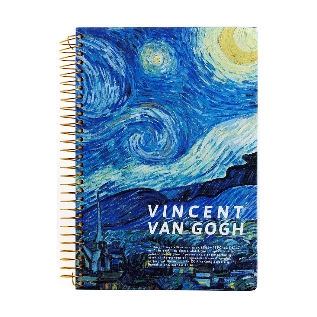 Frendorf | B5 Kunst Impressionismus Monet Berühmtes Gemälde Hardcover goldgebunden Spiral Dickes Notizbuch 150 Blätter