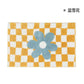 Vintage Schachbrett Karo Badteppiche - Gemütlicher Retro Blumen Teppich für Badezimmer und Wohnkultur