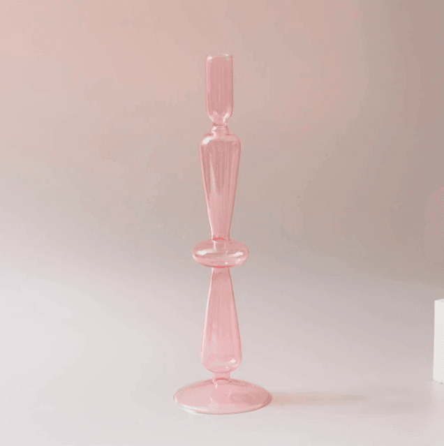 Vintage-Glas-Kerzenständer Kerzen Halter