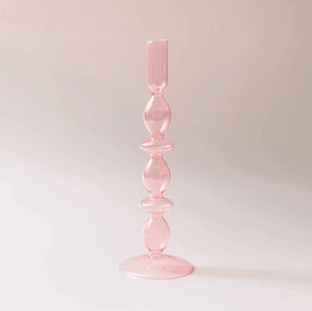 Vintage-Glas-Kerzenständer Kerzen Halter