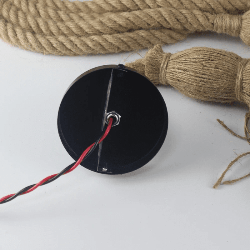Vintage Hanfseil Pendelleuchte