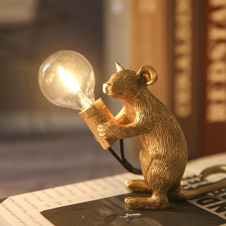 Vintage Mouse LED Tischlampe