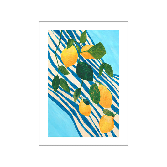 Lemons on a Striped Towel