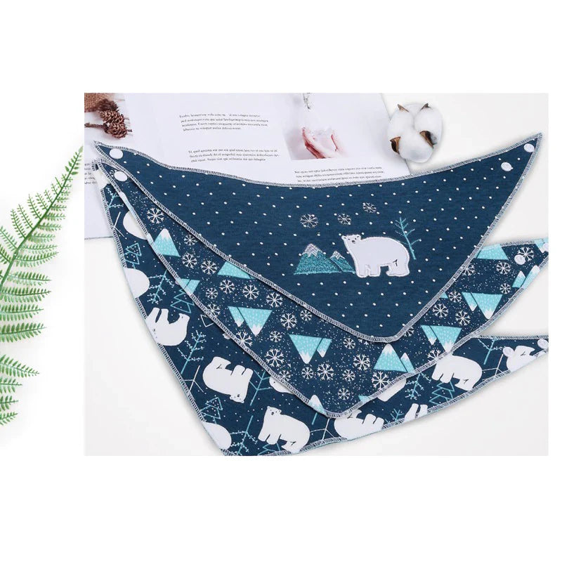 Frendorf | Baby-Schal-Lätzchen-Set - Weiche Dreieckstücher mit niedlichen Motiven