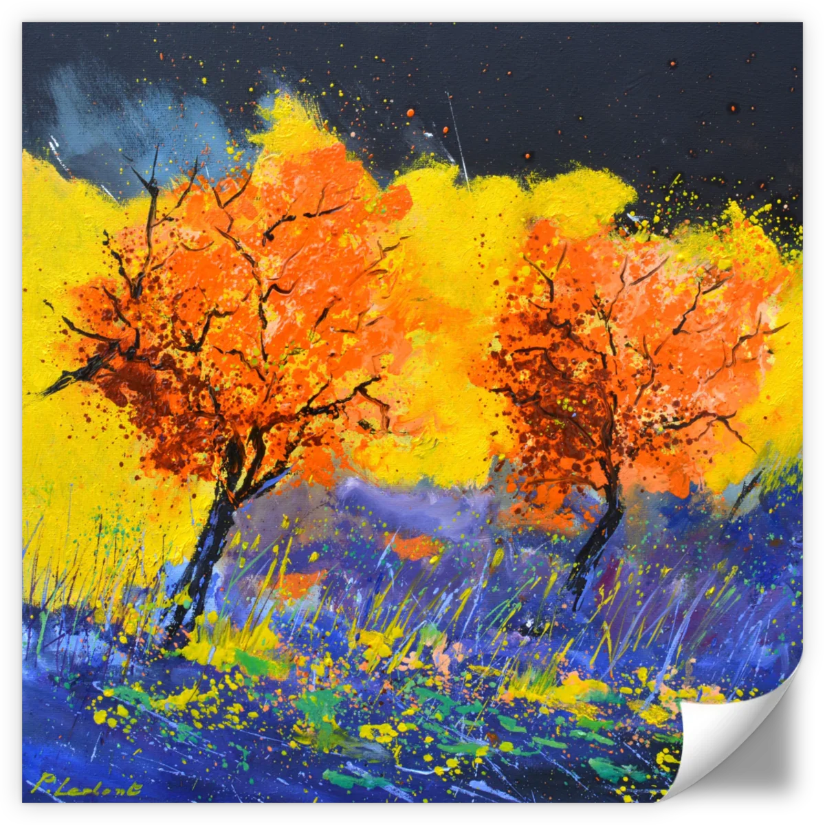 Frendorf | Herbstliche Bäume Wandkunst