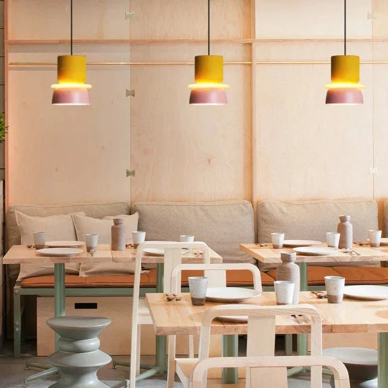 Frendorf | ScandiMacaron Hängeleuchte | Nordic Design Pendelleuchte | Farbakzente für modernes Zuhause