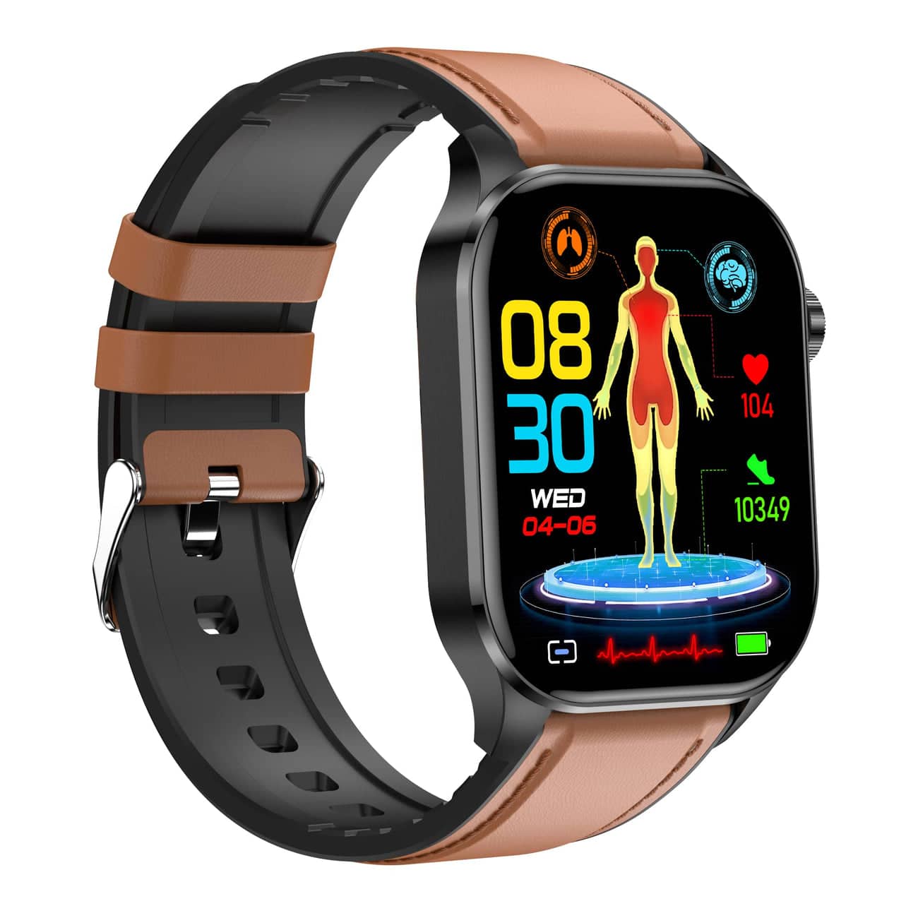Frendorf | Smartwatch für Gesundheit & Fitness – EKG, Blutdruck, Herzfrequenzmessung – iOS & Android kompatibel