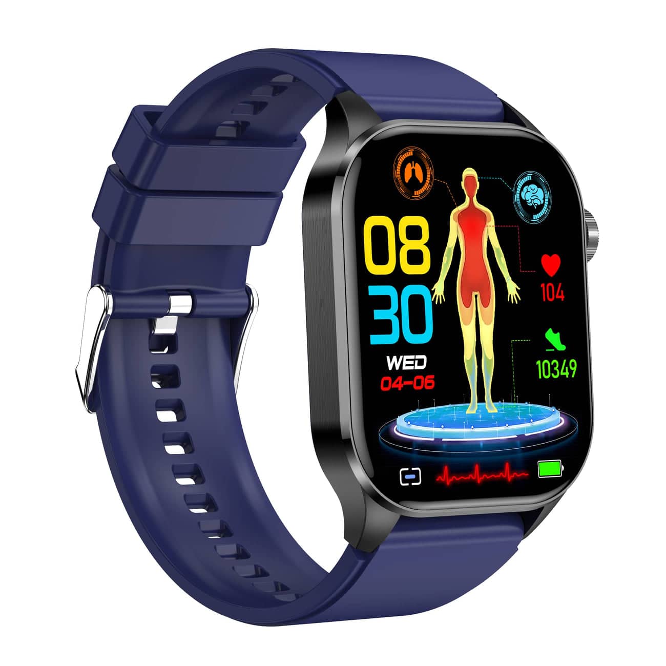 Frendorf | Smartwatch für Gesundheit & Fitness – EKG, Blutdruck, Herzfrequenzmessung – iOS & Android kompatibel