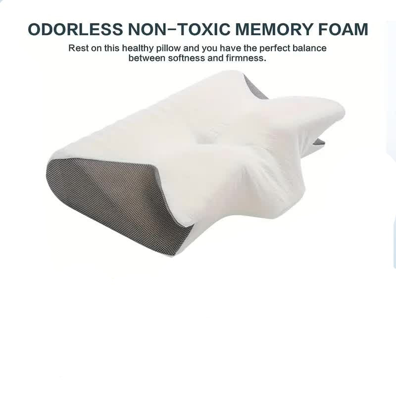 Frendorf | SleepEase Schmetterlings-Memory-Schaumkissen – Ergonomische Unterstützung für Seiten- und Rückenschläfer