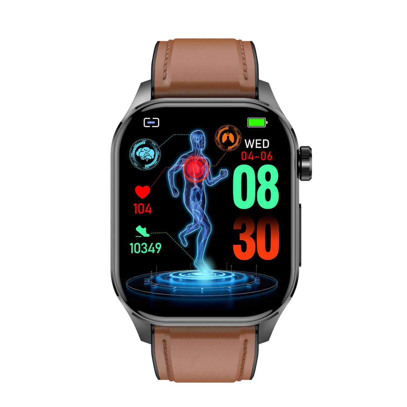 Frendorf | Smartwatch für Gesundheit & Fitness – EKG, Blutdruck, Herzfrequenzmessung – iOS & Android kompatibel