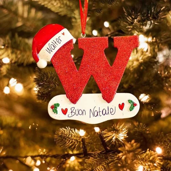 Frendorf | Personalisierte Weihnachts 24 Buchstaben Ornamente