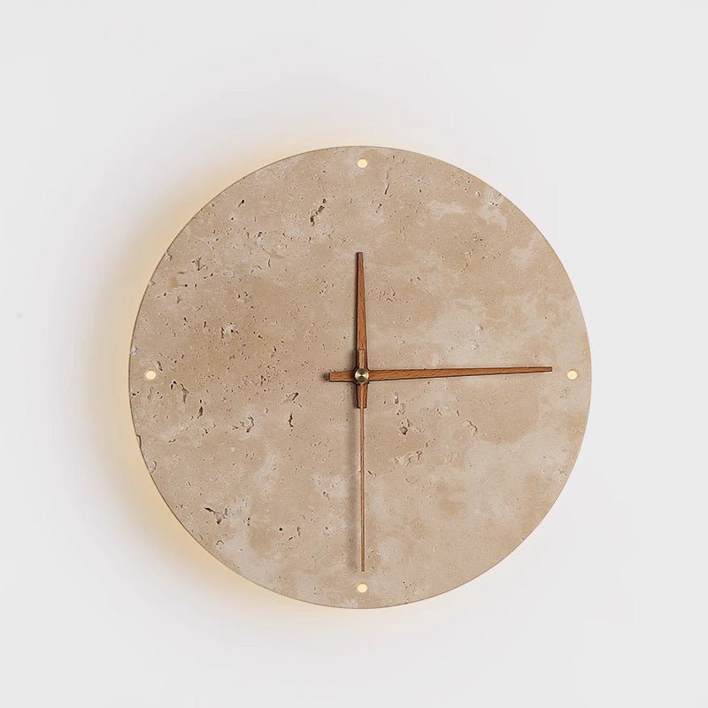 Frendorf | Erwecken Sie Ihren Raum mit der Wabi-sabi Wanduhr aus Travertin