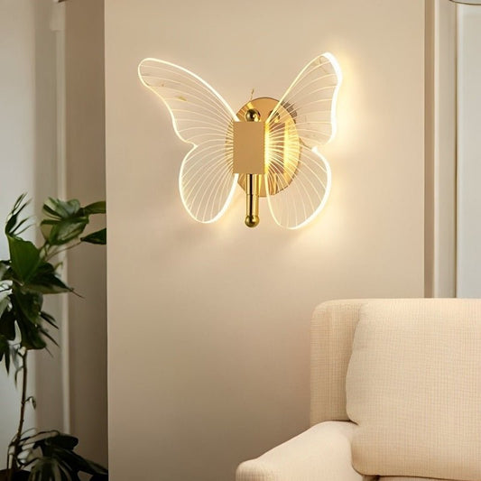 FloraVyne LED Wandleuchte – Schmetterlingsförmige Designlampe mit 3 Lichtmodi Energiesparend und Elegant