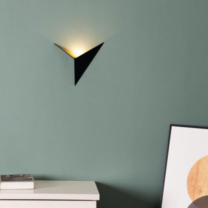 Royaleva Trigon Wandlampe - Moderne LED Dreieckige Wandlampe, Schwarz/Weiß/Gold, Warm/Kühl Weiß