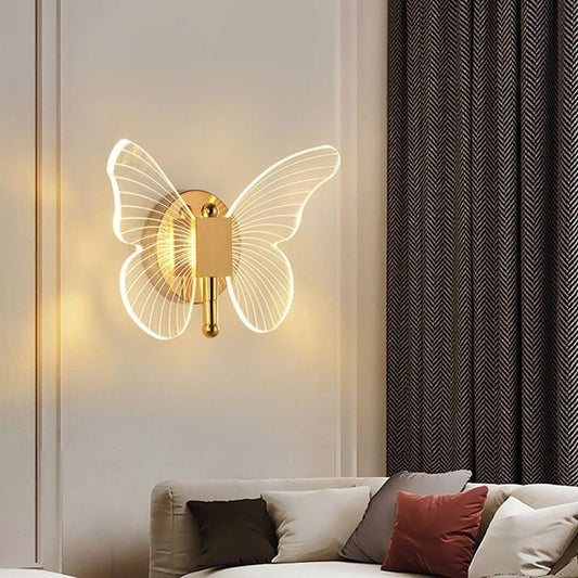FloraVyne LED Wandleuchte – Schmetterlingsförmige Designlampe mit 3 Lichtmodi Energiesparend und Elegant