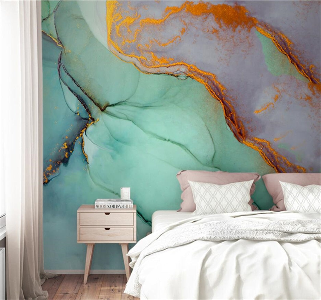 Tapete Mural Modern Nordic Light Luxury Colored Marble Wall Paper