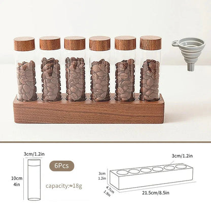 Frendorf | Walnuss Massivholz Basis Einzelportionen Kaffeebohnen Lagerung Holzhalter