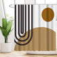 Wasserabweisendes florales Duschvorhang-Set mit modernem Design