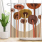 Wasserabweisendes florales Duschvorhang-Set mit modernem Design