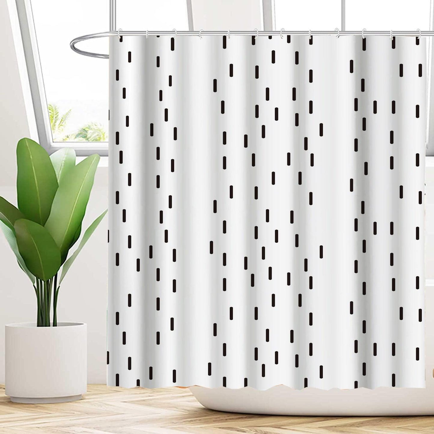 Wasserabweisendes florales Duschvorhang-Set mit modernem Design
