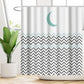 Wasserabweisendes florales Duschvorhang-Set mit modernem Design