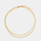 Frendorf | Damen gestaffeltes Halsband | Gold Herringbone Choker & Seil Kette | Wasserdicht