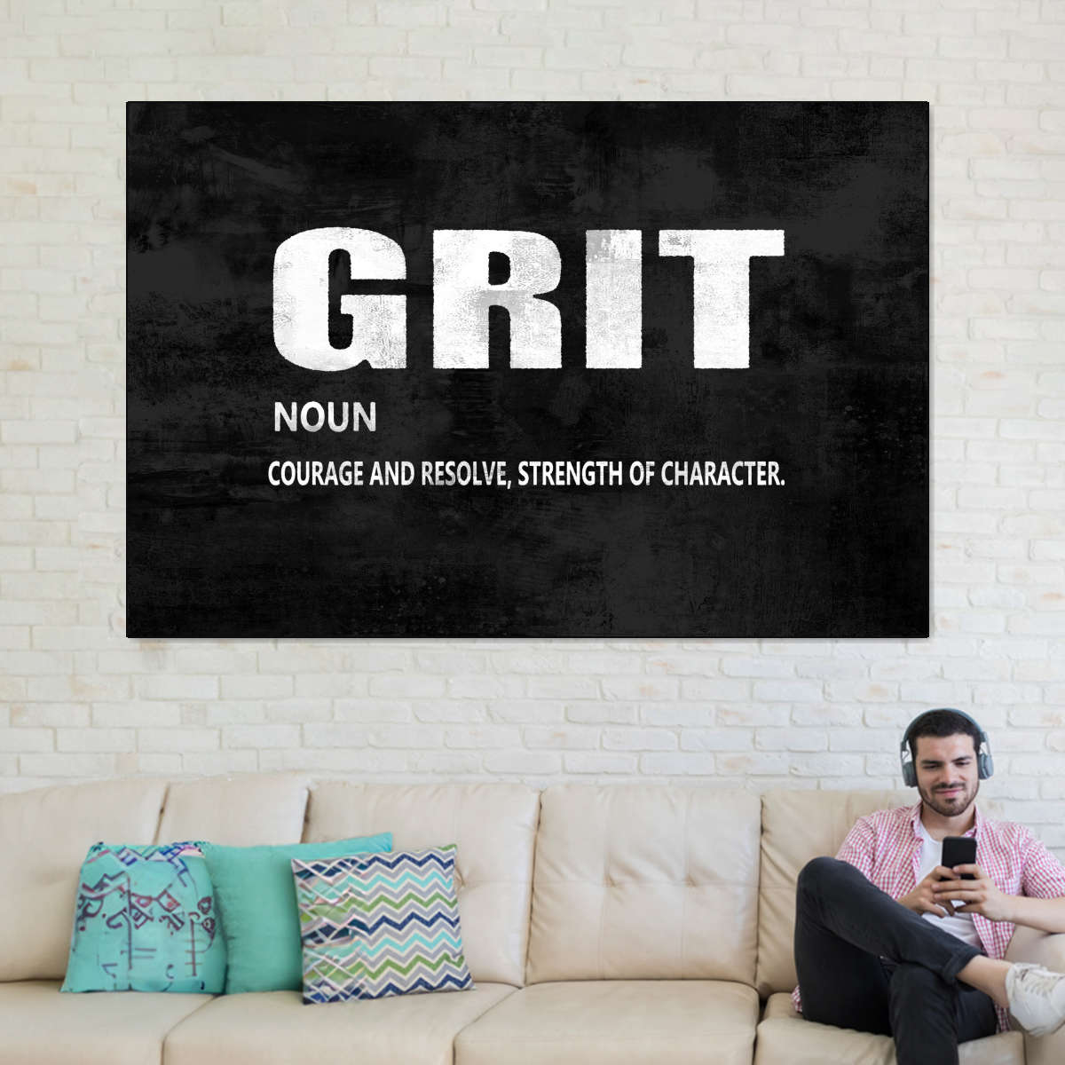 Frendorf | Grit Auf Schwarz Wandkunst