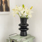 Wellenförmige Glasblumenvase