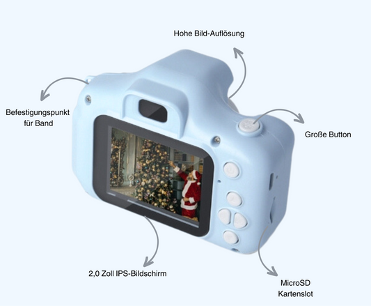 Frendorf | Kinder Digitalkamera | Robust, Lernspielzeug für Fotos & Videos